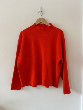 Maeve By Anthropologie Fire Orange Mock Turtleneck Sweater | Size Medium